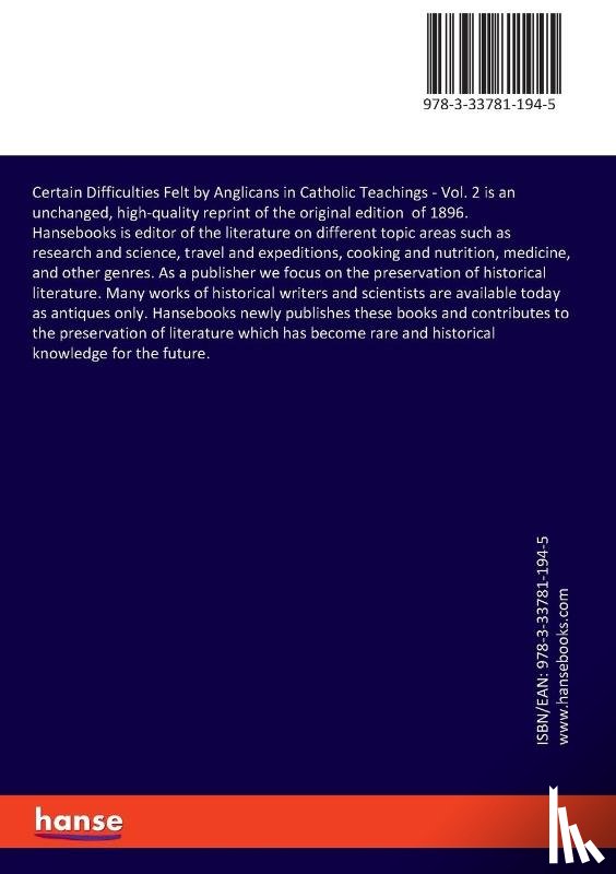 Newman, John Henry - Certain Difficulties Felt by Anglicans in Catholic Teachings