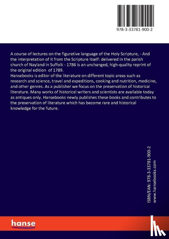Jones, William - A course of lectures on the figurative language of the Holy Scripture,