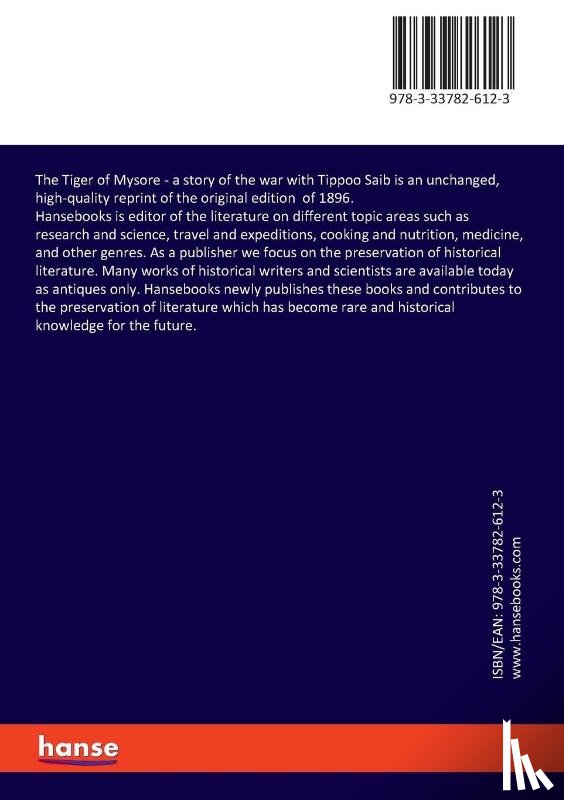 Henty, George Alfred - The Tiger of Mysore