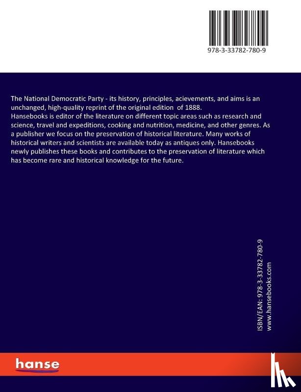 Wilson, William Lyne - The National Democratic Party