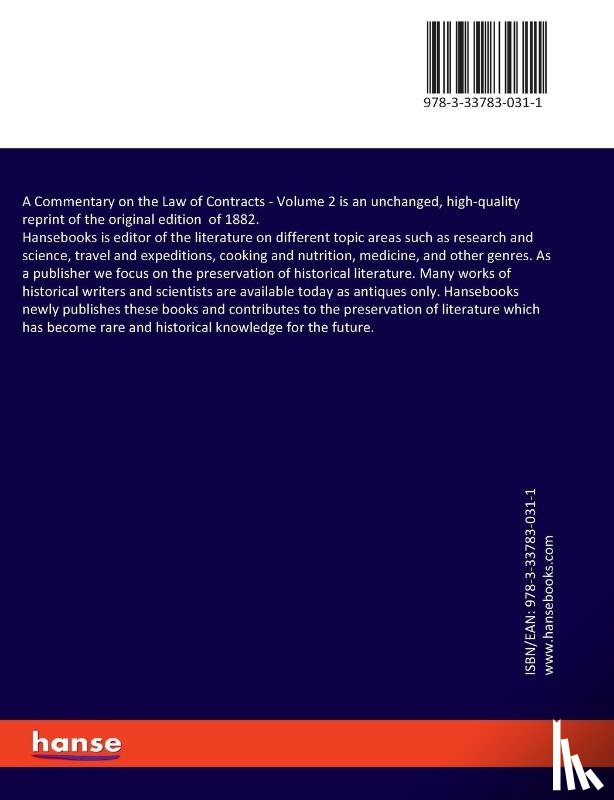 Wharton, Francis - A Commentary on the Law of Contracts