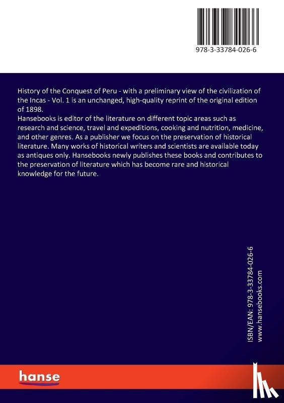 Prescott, William H - History of the Conquest of Peru