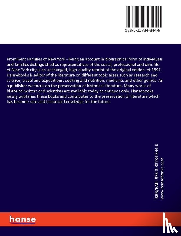 Weeks, Lyman H - Prominent Families of New York