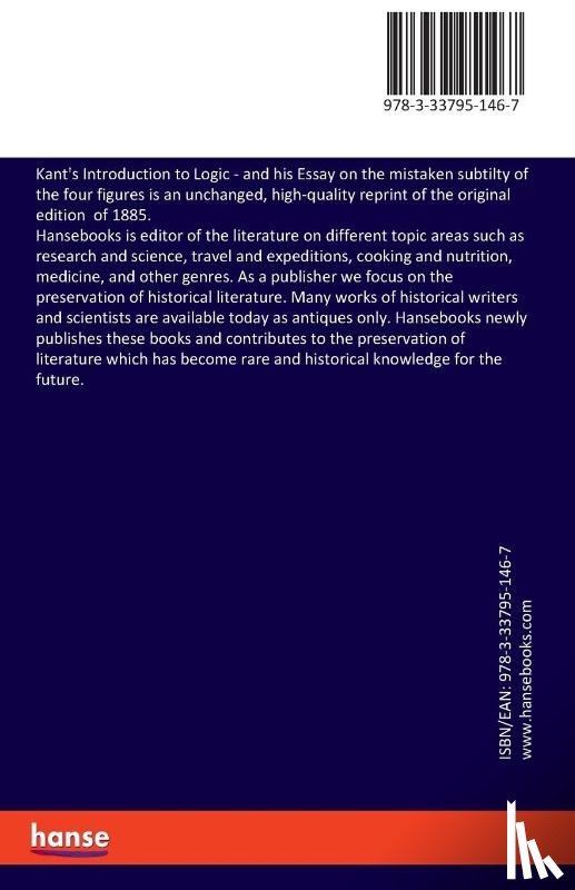 Kant, Immanuel - Kant's Introduction to Logic