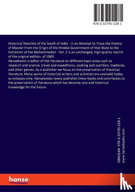 Wilks, Mark - Historical Sketches of the South of India