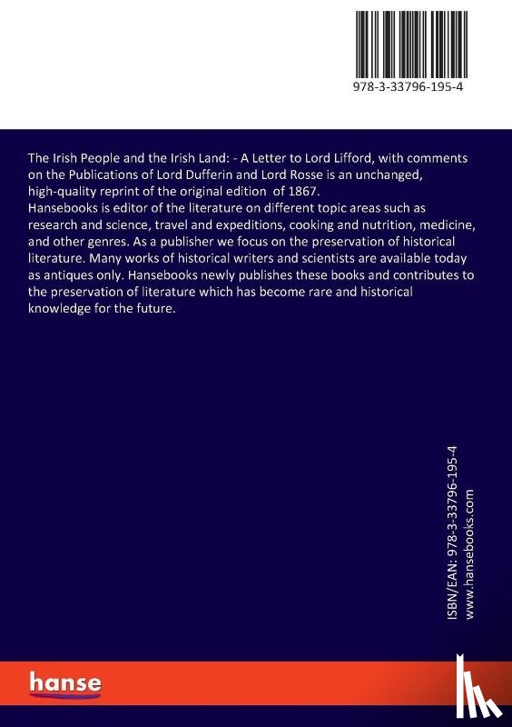 Butt, Issac - The Irish People and the Irish Land