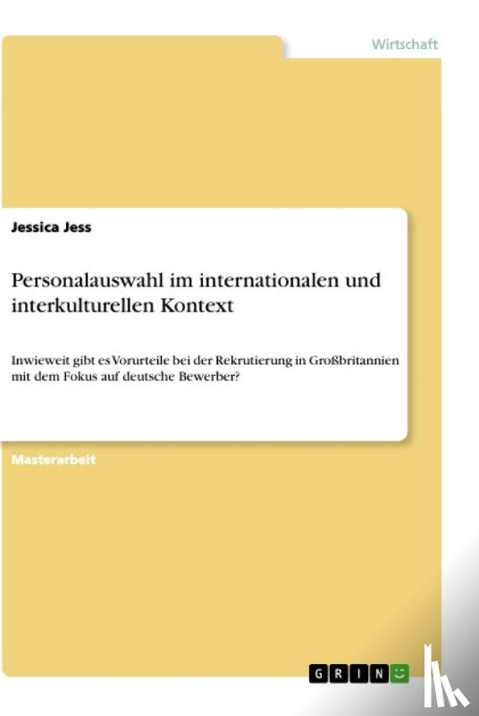 Jess, Jessica - Personalauswahl im internationalen und interkulturellen Kontext