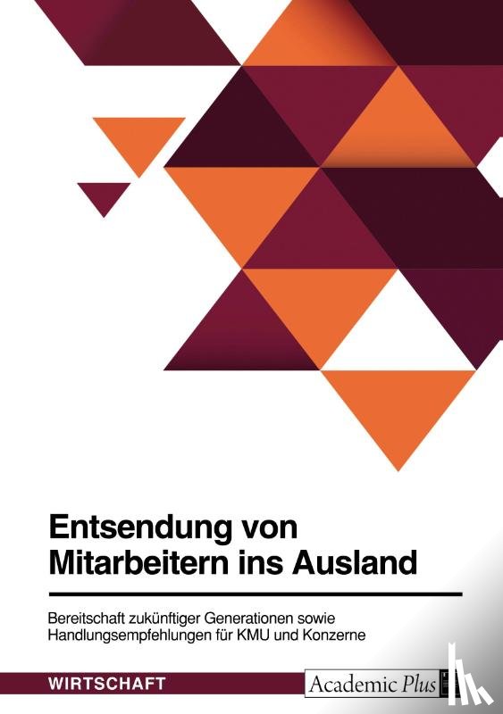 Anonym - Entsendung von Mitarbeitern ins Ausland. Bereitschaft zukünftiger Generationen sowie Handlungsempfehlungen für KMU und Konzerne