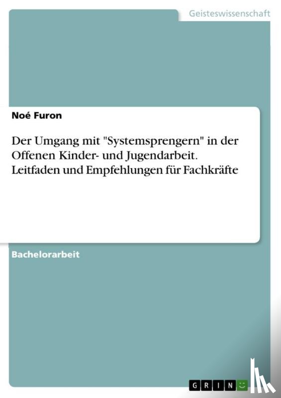 Furon, Noé - Der Umgang mit "Systemsprengern" in der Offenen Kinder- und Jugendarbeit. Leitfaden und Empfehlungen für Fachkräfte