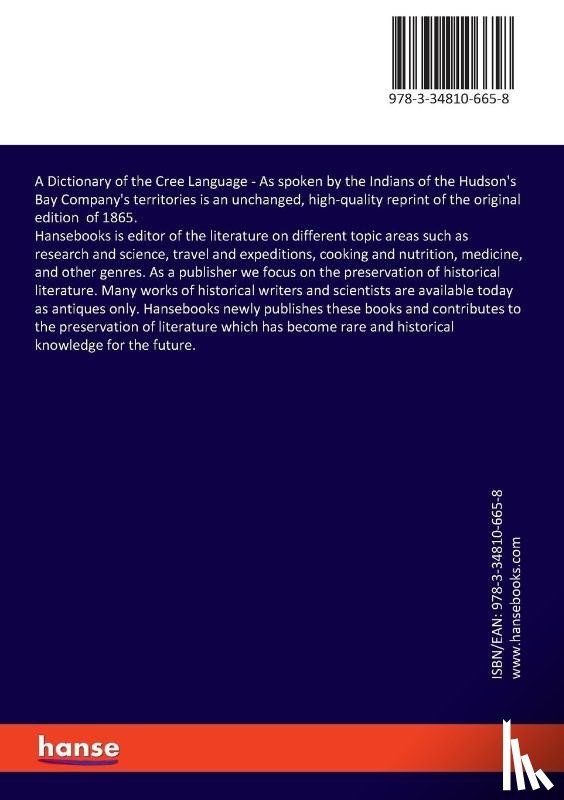 Watkins, E. A. - A Dictionary of the Cree Language