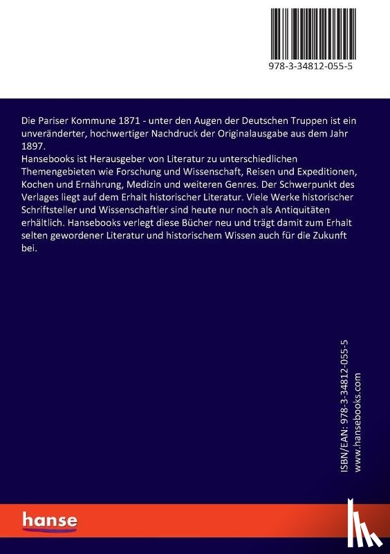 Holleben, Albert H. L. von - Die Pariser Kommune 1871