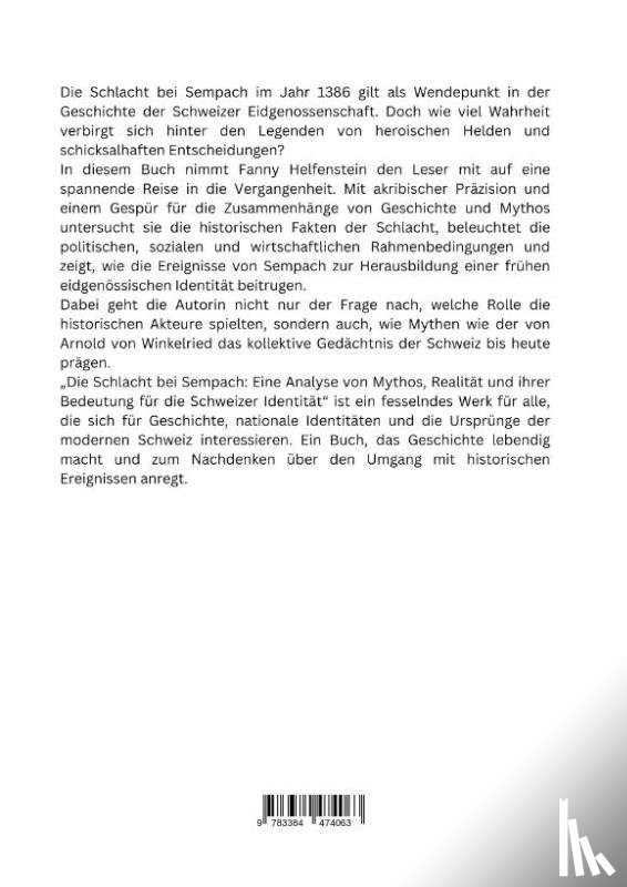 Helfenstein, Fanny - Die Schlacht bei Sempach