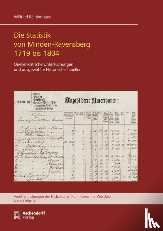 Reininghaus, Wilfried - Die Statistik von Minden-Ravensberg 1719-1804