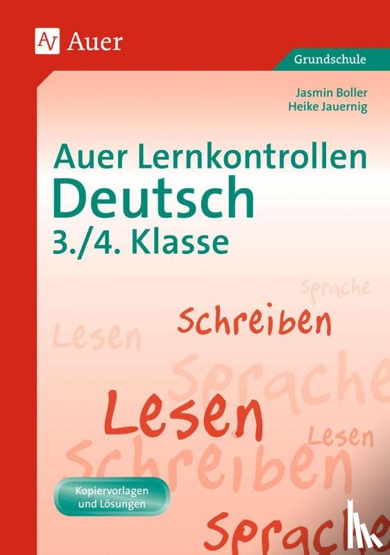 Boller, Jasmin, Jauernig, Heike - Auer Lernkontrollen Deutsch, Klasse 3/4