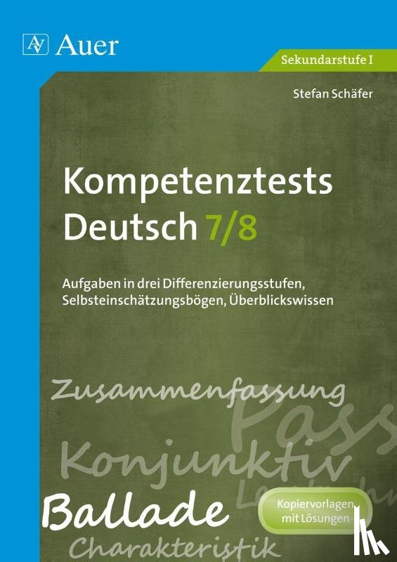 Schäfer, Stefan - Kompetenztests Deutsch, Klasse 7/8