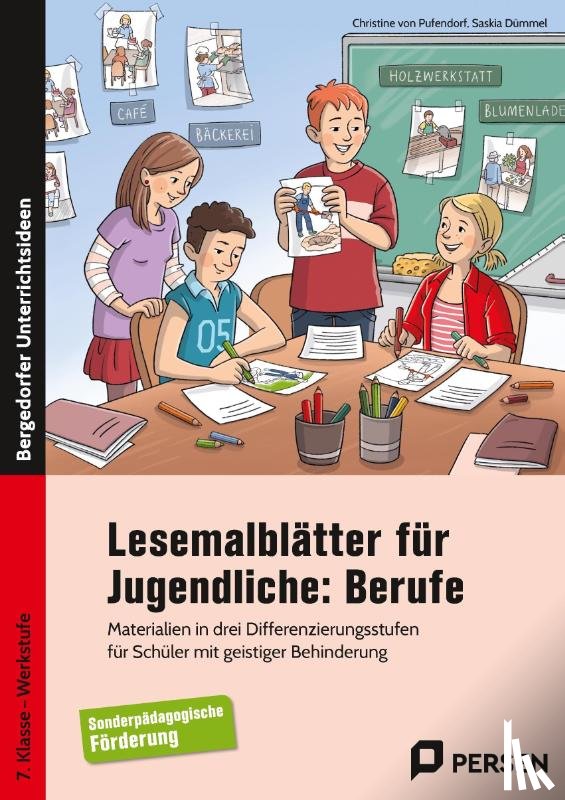 Pufendorf, Christine von, Dümmel, Saskia - Lesemalblätter für Jugendliche: Berufe