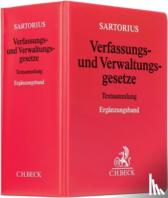 Sartorius, Carl - Verfassungs- und Verwaltungsgesetze 1 der Bundesrepublik Deutschland. Ergänzungsband (ohne Fortsetzungsnotierung). Inkl. 68. Ergänzungslieferung