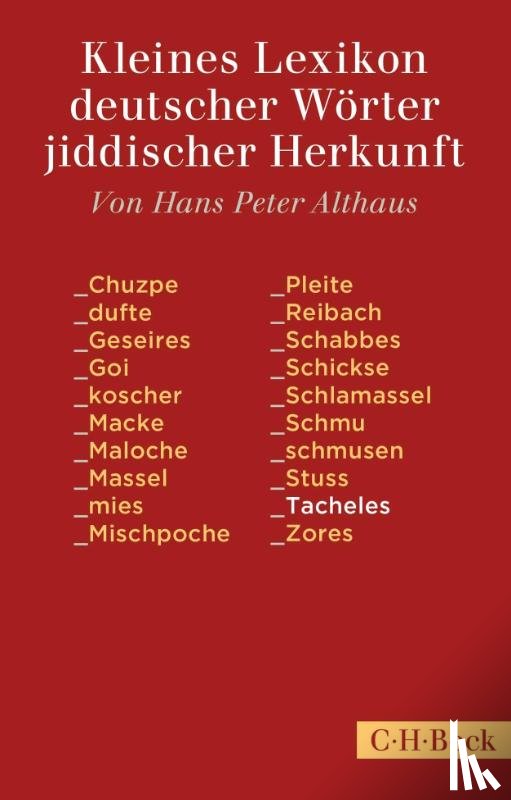  - Kleines Lexikon deutscher Wörter jiddischer Herkunft