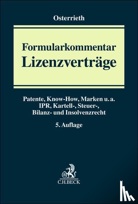 - Formularkommentar Lizenzverträge