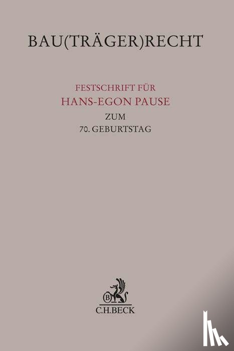  - Bau(träger)recht