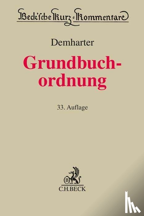 Demharter, Johann - Grundbuchordnung