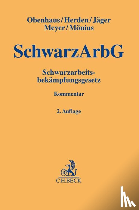 Obenhaus, Nils, Herden, Verena, Jäger, Manuel, Meyer, Petra Claudia - Schwarzarbeitsbekämpfungsgesetz