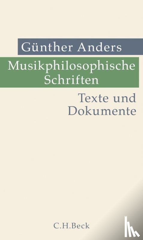 Anders, Günther - Musikphilosophische Schriften