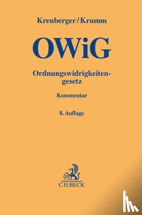 Bohnert, Joachim, Krenberger, Benjamin, Krumm, Carsten - Ordnungswidrigkeitengesetz. OWiG