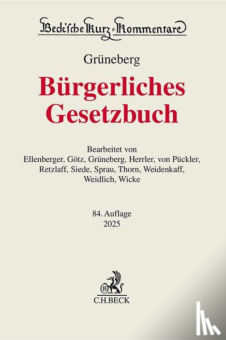  - Bürgerliches Gesetzbuch. BGB