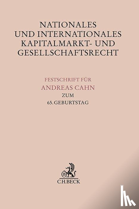  - Nationales und Internationales Kapitalmarkt- und Gesellschaftsrecht