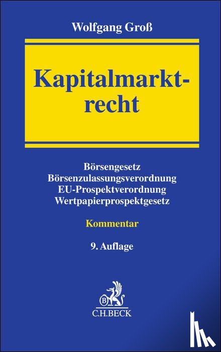 Groß, Wolfgang - Kapitalmarktrecht