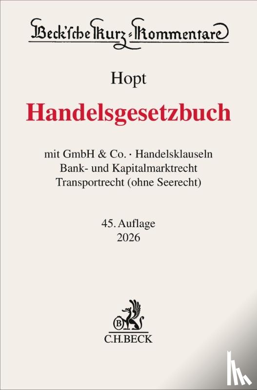 Hopt, Klaus J., Binder, Jens-Hinrich, Kumpan, Christoph, Leyens, Patrick C. - Handelsgesetzbuch. HGB