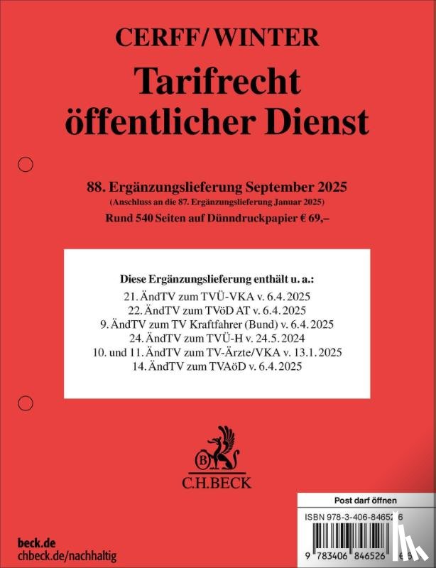  - Tarifrecht öffentlicher Dienst 88. Ergänzungslieferung