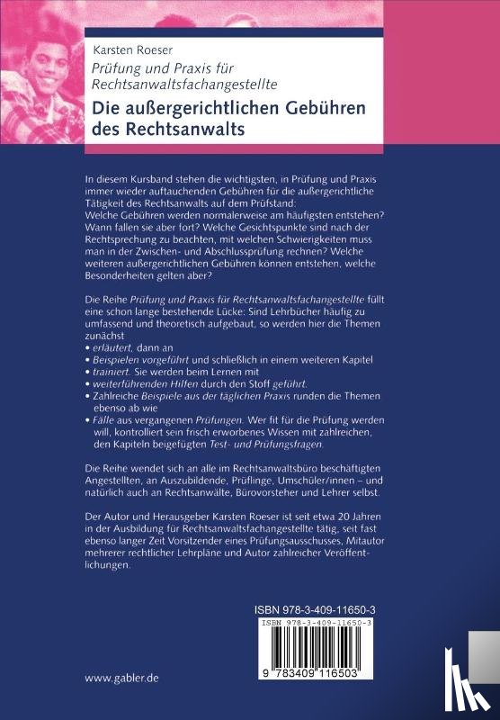 Karsten Roeser - Die Aussergerichtlichen Gebuhren Des Rechtsanwalts