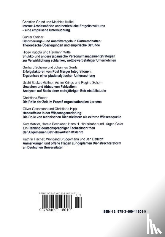 Horst Albach - Personalmanagement