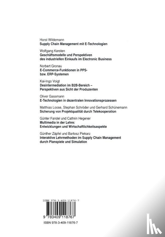 Horst Albach, Horst Wildemann - E-Business Management mit E-Technologien