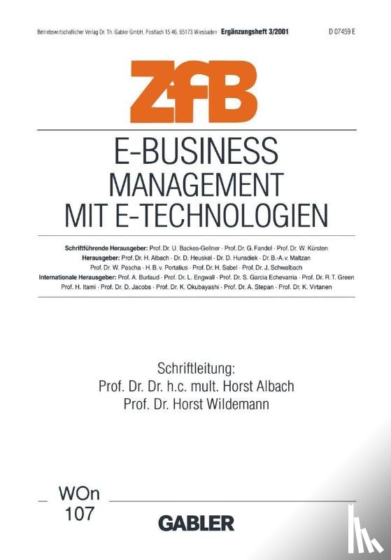 Horst Albach, Horst Wildemann - E-Business Management mit E-Technologien
