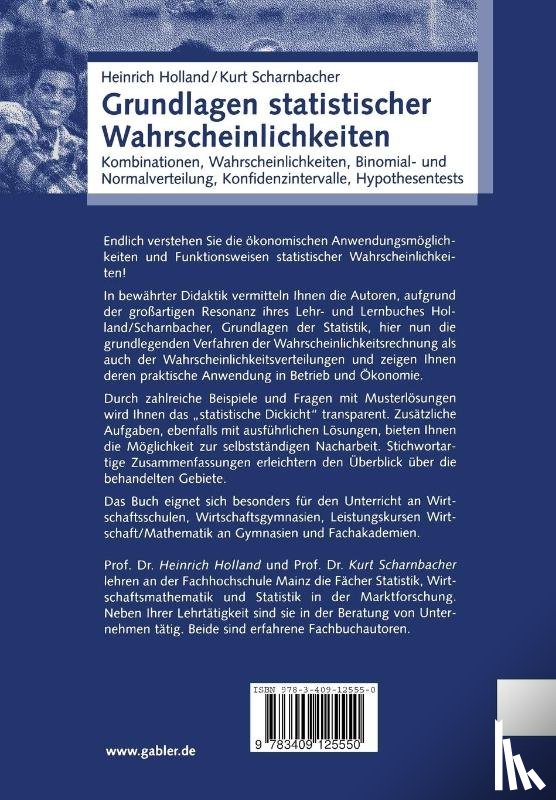 Holland, Heinrich, Scharnbacher, Kurt - Grundlagen statistischer Wahrscheinlichkeiten