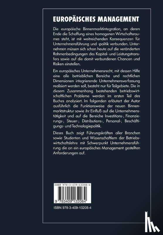 Wolfram Braun - Europaisches Management