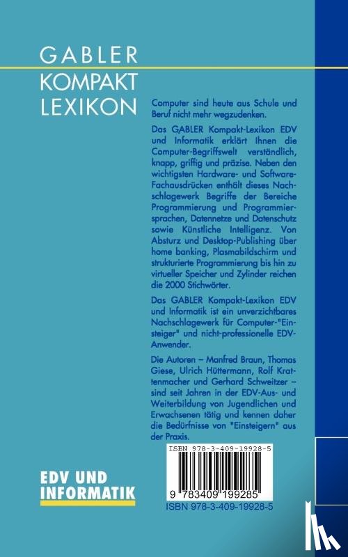 Manfred Braun - Gabler Kompakt Lexikon EDV UndInformatik