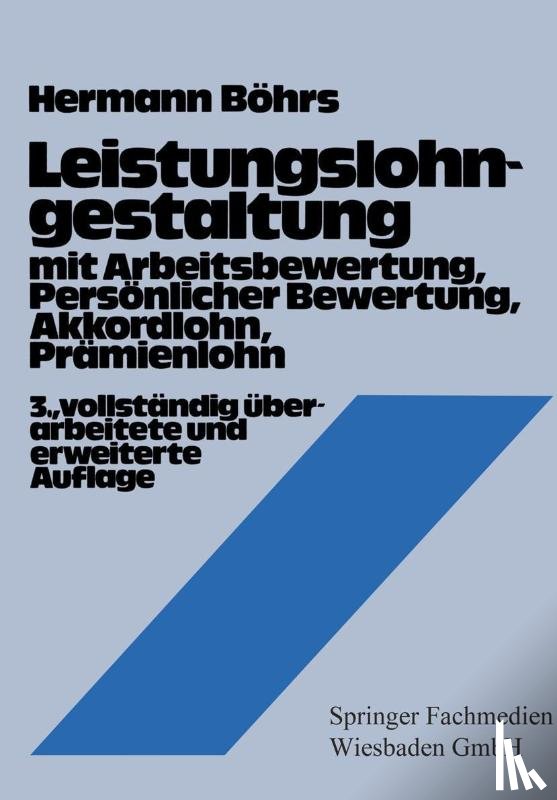 Hermann Boehrs - Leistungslohngestaltung
