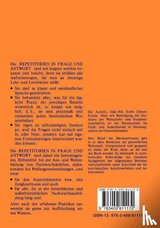 Edith Ullmer-Schulz - Der Burokaufmann