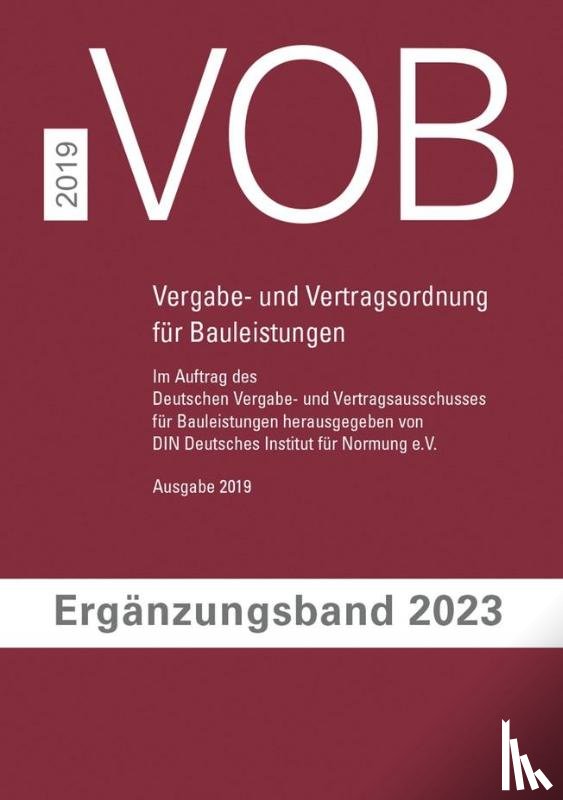  - VOB Vergabe- und Vertragsordnung für Bauleistungen