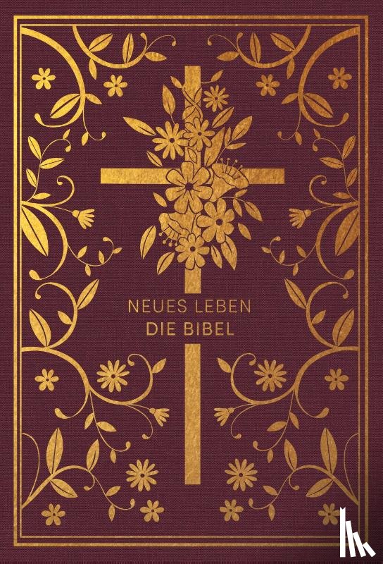  - Neues Leben. Die Bibel - Golden Grace Edition, Bordeauxrot
