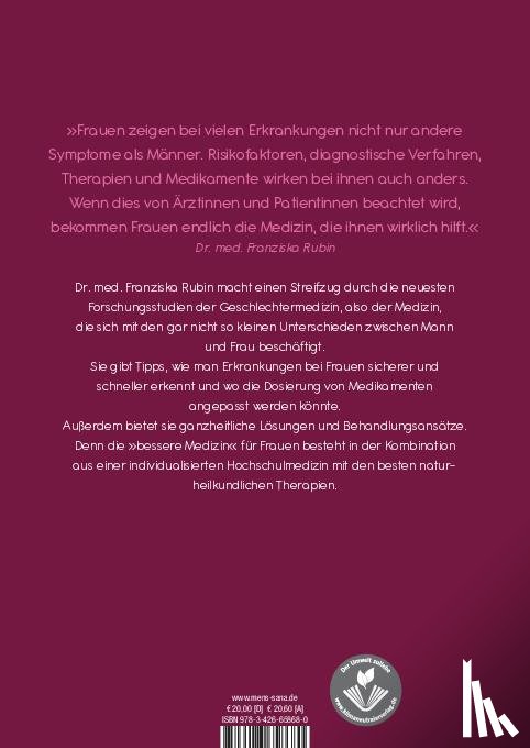 Rubin, Franziska - Die bessere Medizin für Frauen