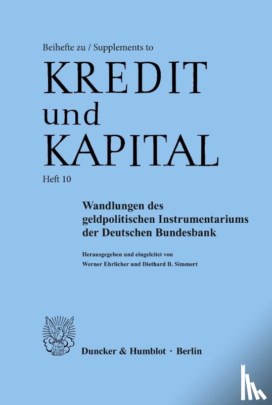  - Wandlungen des geldpolitischen Instrumentariums der Deutschen Bundesbank.