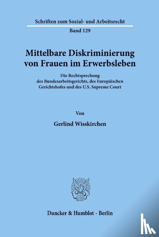 Wisskirchen, Gerlind - Mittelbare Diskriminierung von Frauen im Erwerbsleben.