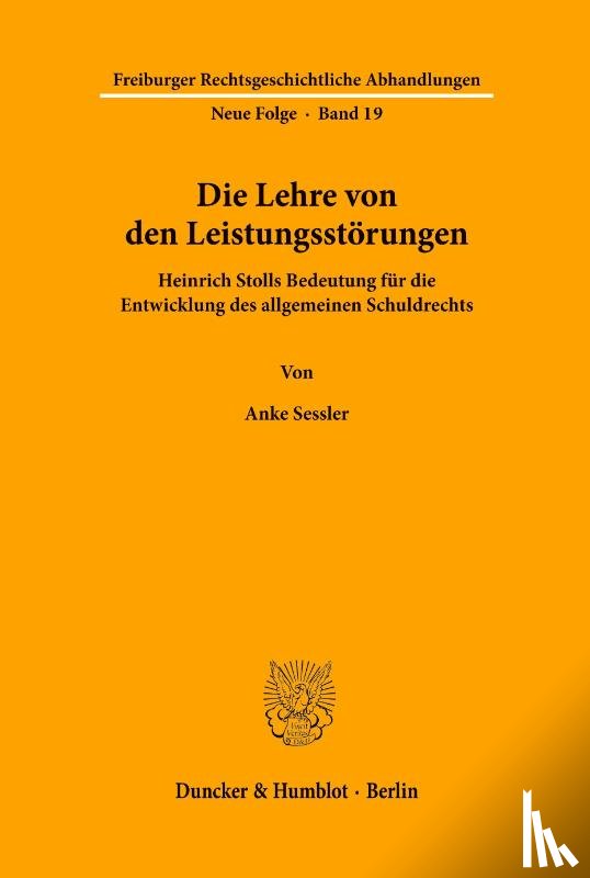 Sessler, Anke - Die Lehre von den Leistungsstörungen.