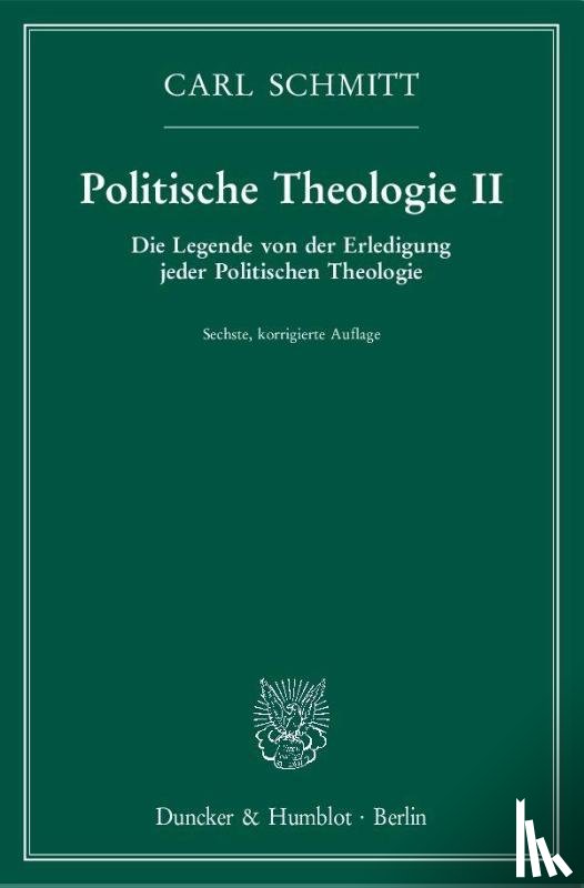 Schmitt, Carl - Politische Theologie II