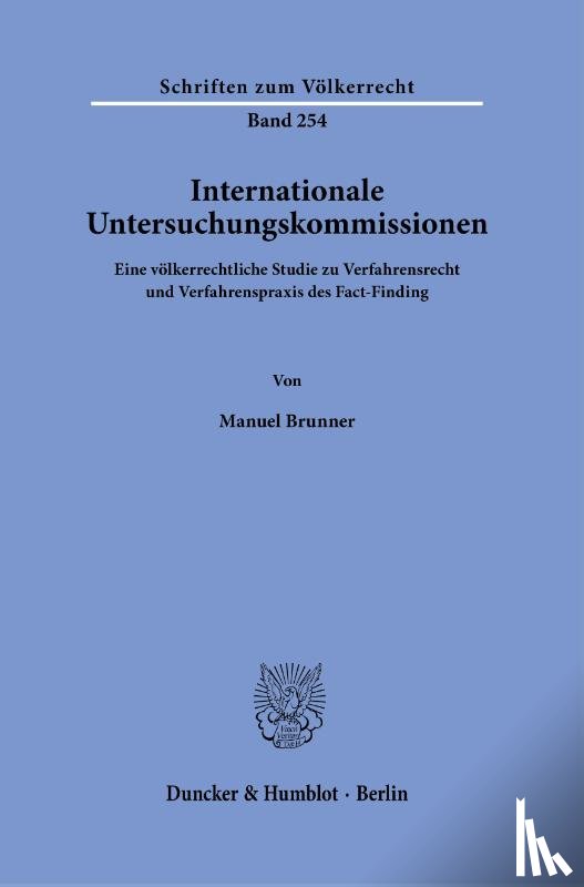 Brunner, Manuel - Internationale Untersuchungskommissionen.